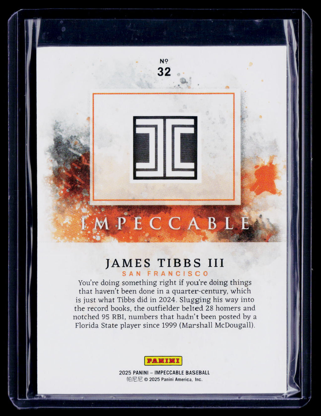 2025 Impeccable James Tibbs III 22/99