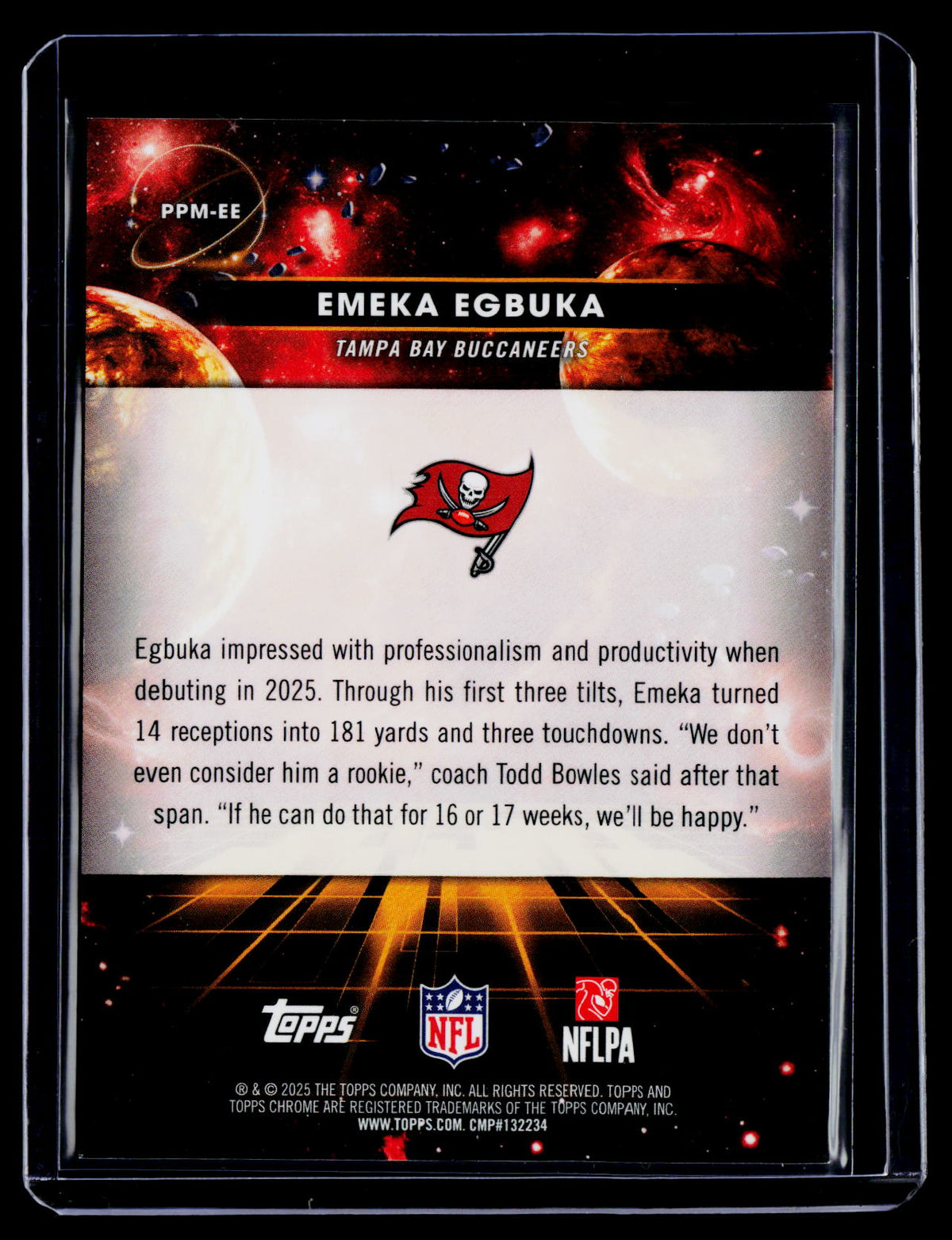 2025 Topps Chrome Cosmic Emeka Egbuka Rookie Planetary Pursuit Mercury RC
