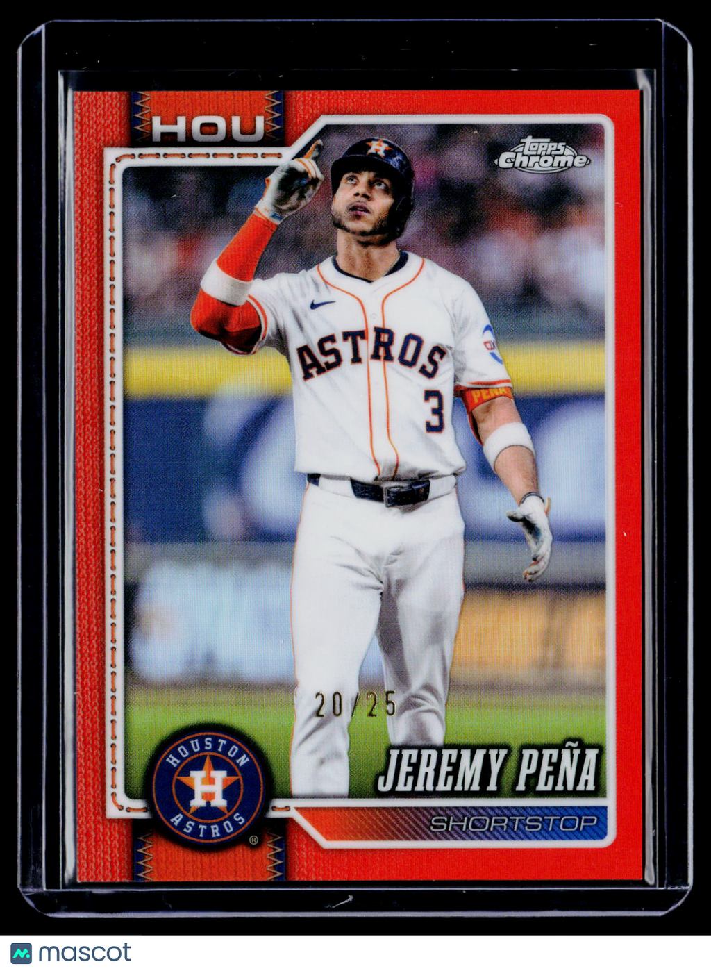 2026 Topps Chrome Jeremy Pena Orange Refractor 20/25