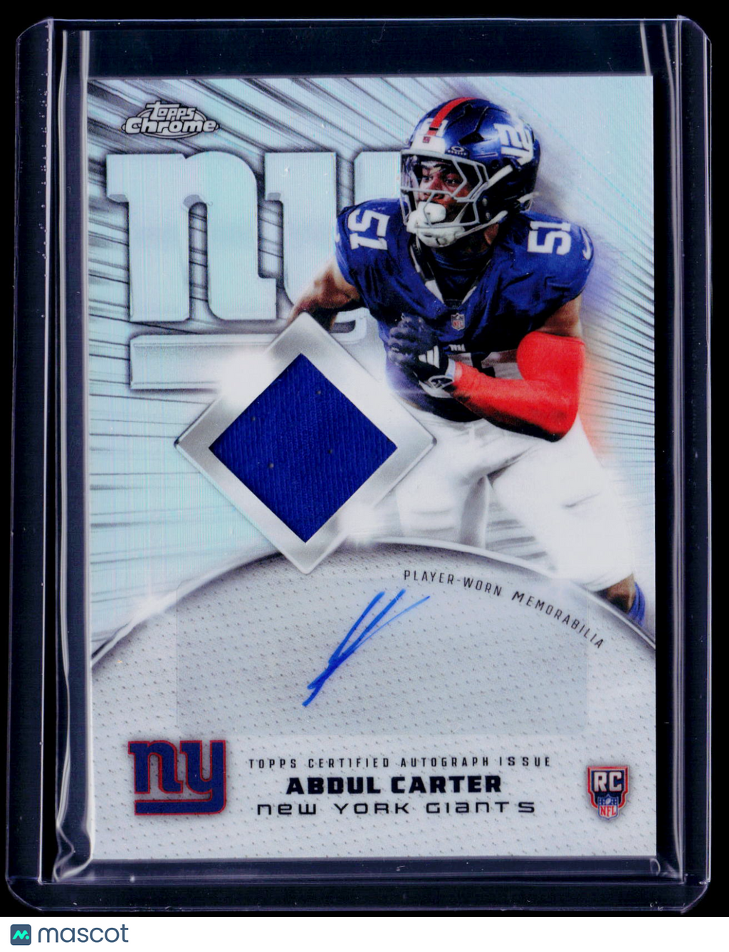 2025 Topps Chrome Abdul Carter Rookie Patch Auto RPA RC