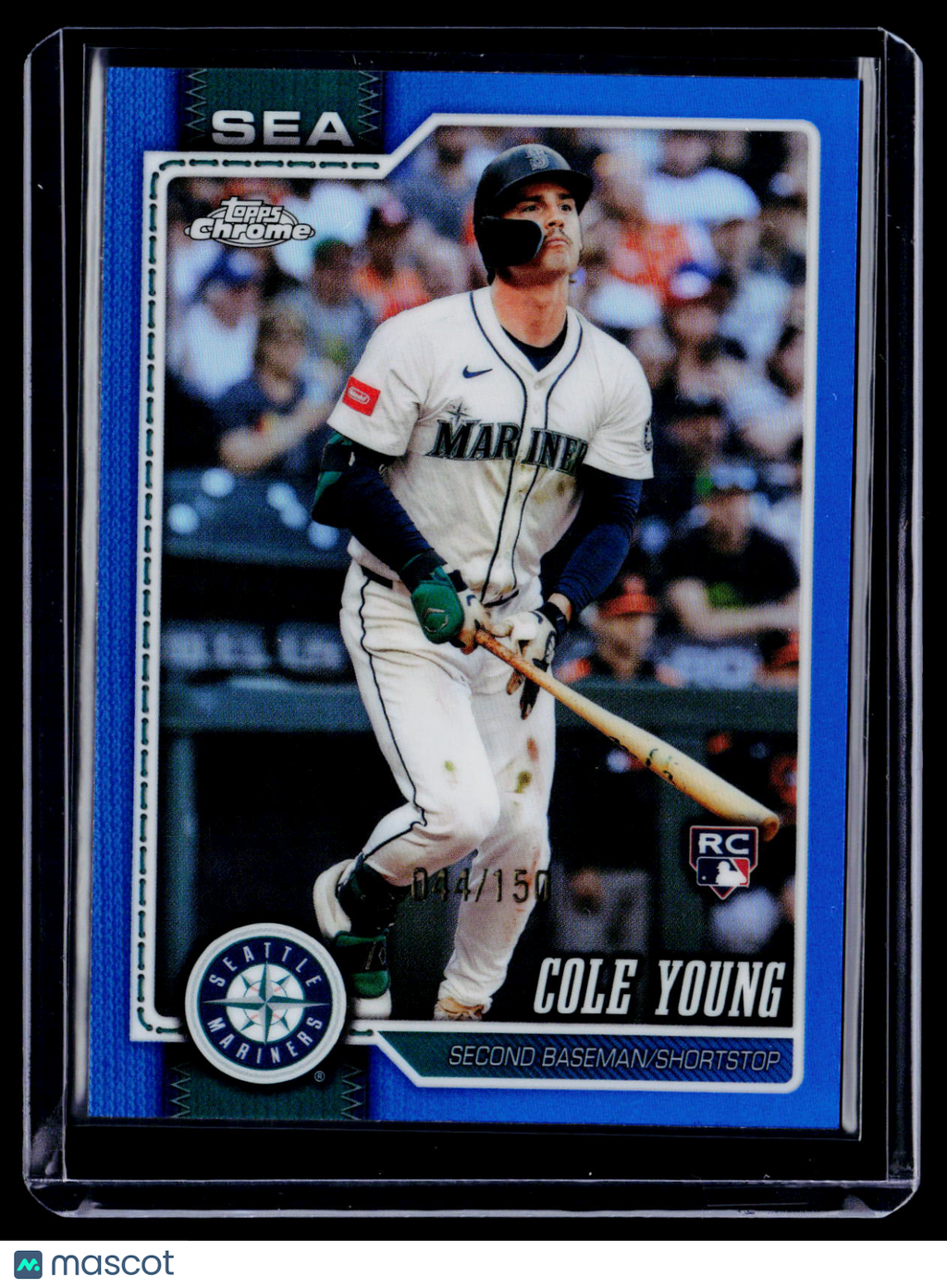 2026 Topps Chrome Cole Young Rookie Blue Refractor 44/150 RC