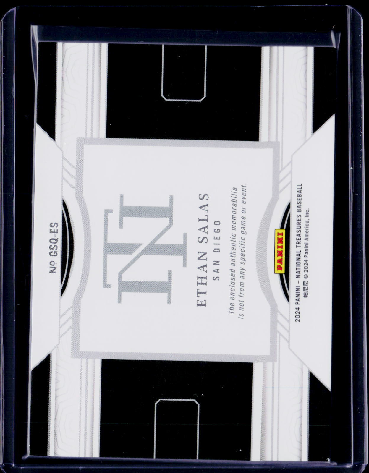 2024 National Treasures Ethan Salas Gold Quad Patch 04/10