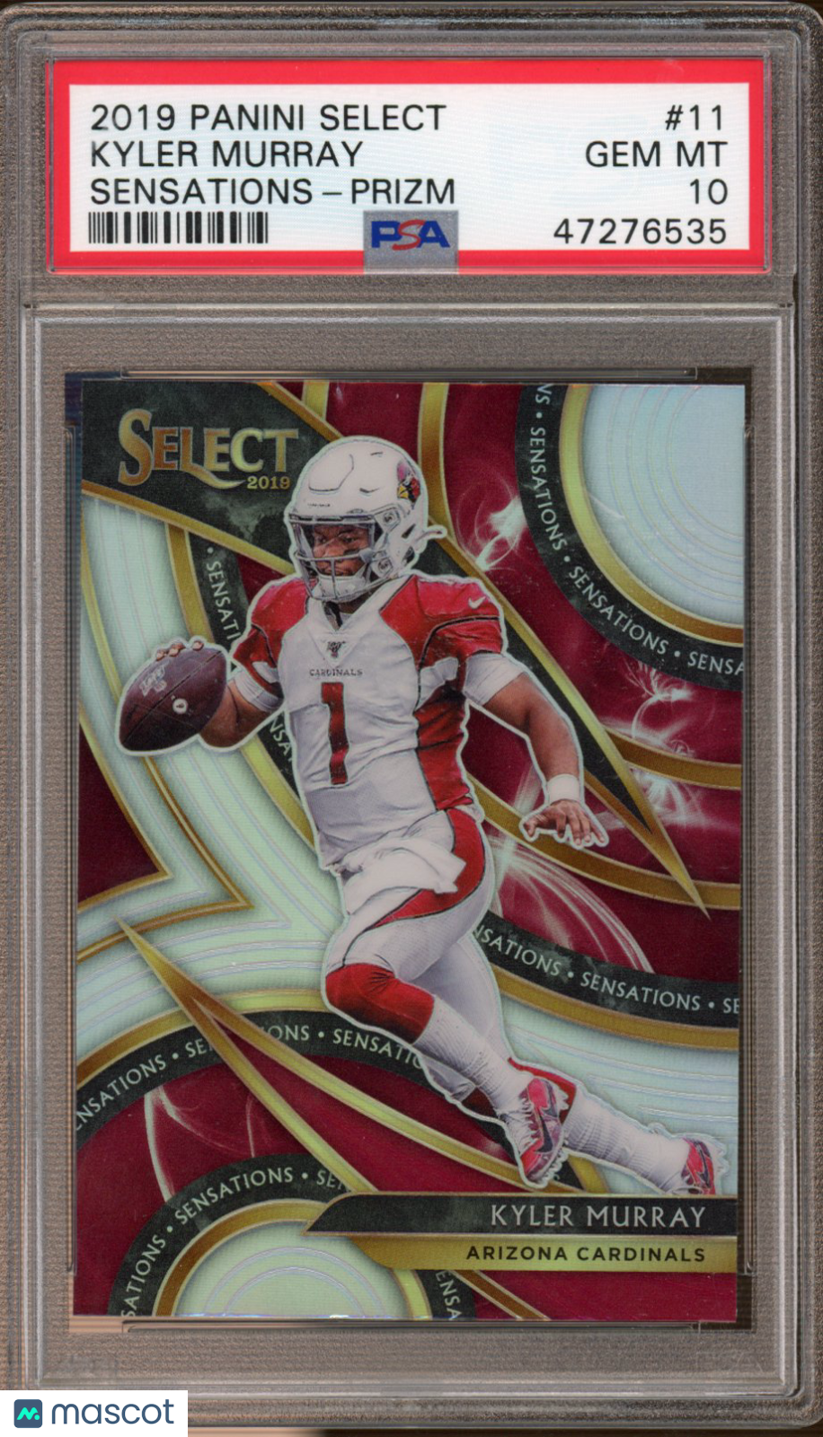 2019 Select Kyler Murray Rookie Sensations Silver Prizm PSA 10 RC