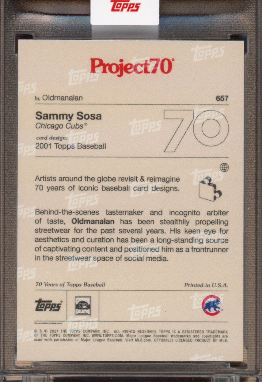 2021 Topps Project 70 Sammy Sosa Oldmanalan 657