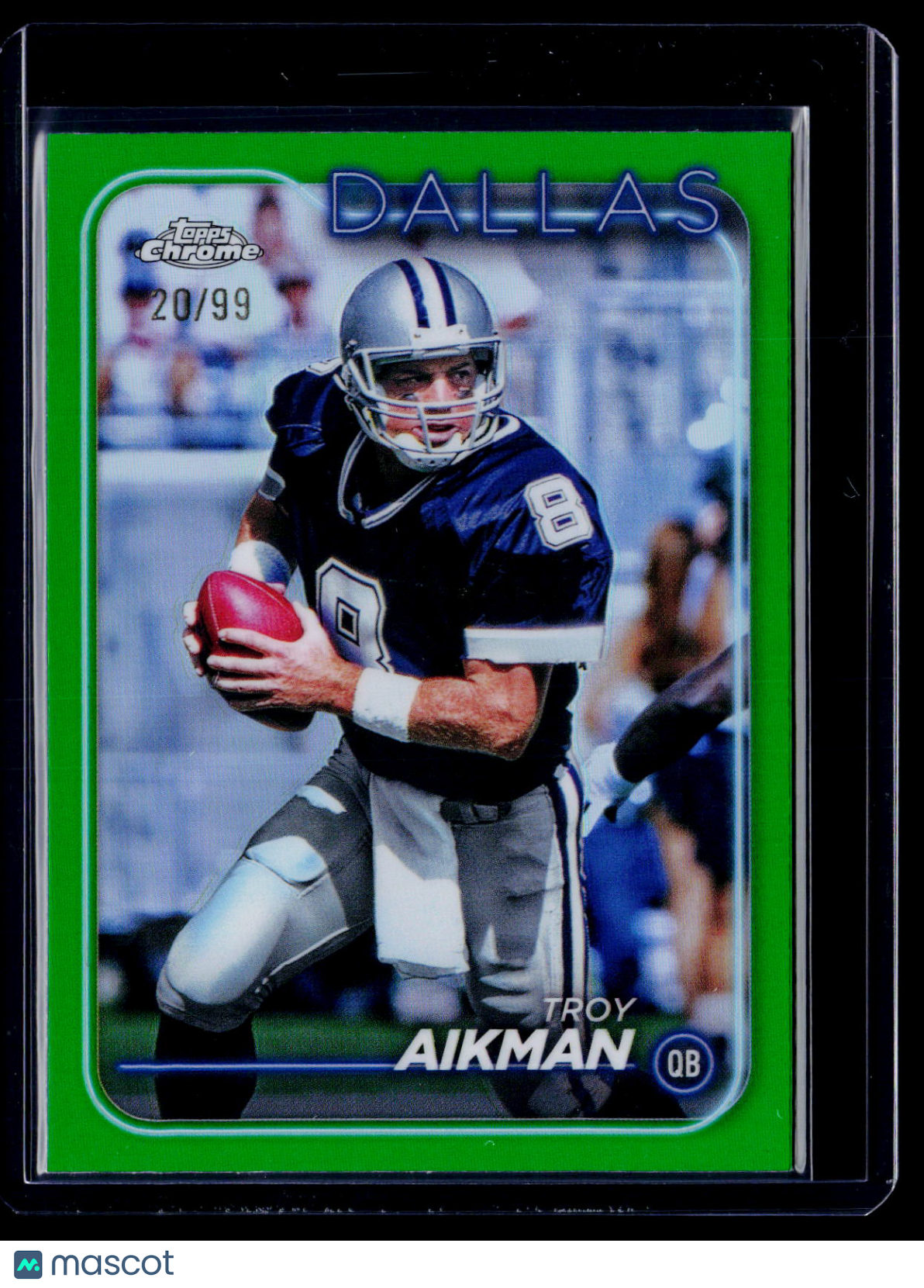 2024 Topps Chrome Troy Aikman Green Refractor 20/99