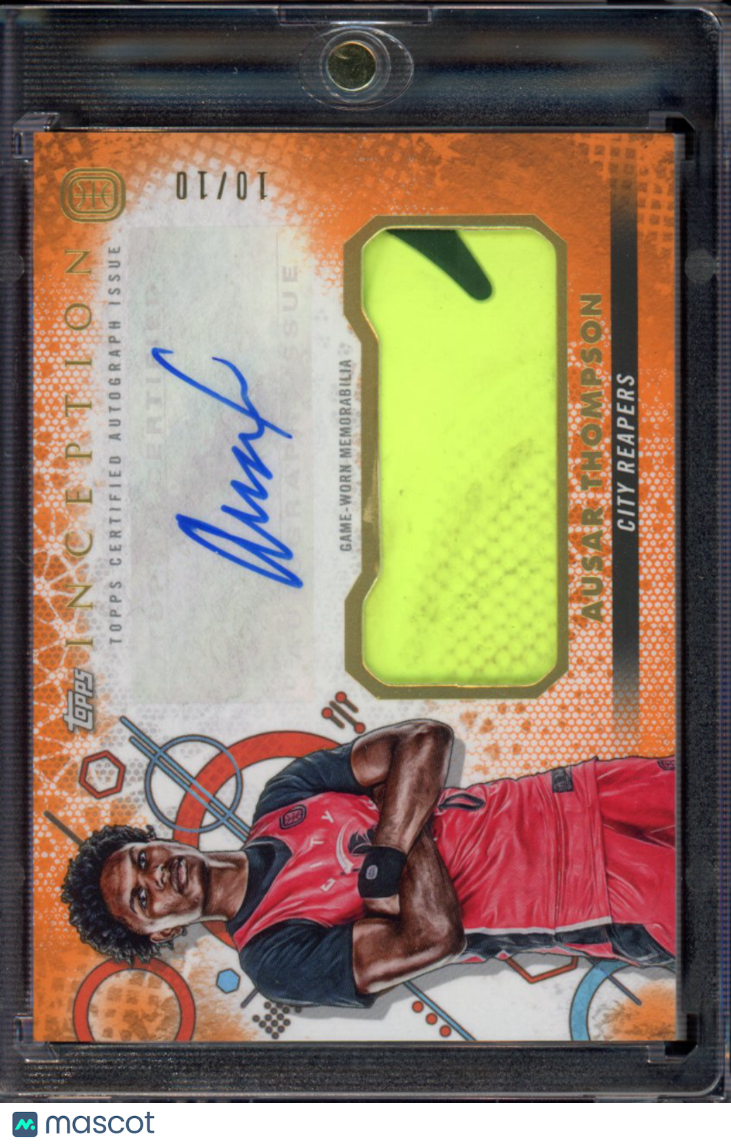 2022 Overtime Elite Inception Ausar Thompson Rookie Patch Auto RPA 10/10 RC