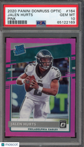 2020 Panini Donruss Optic Jalen Hurts Pink PSA 10