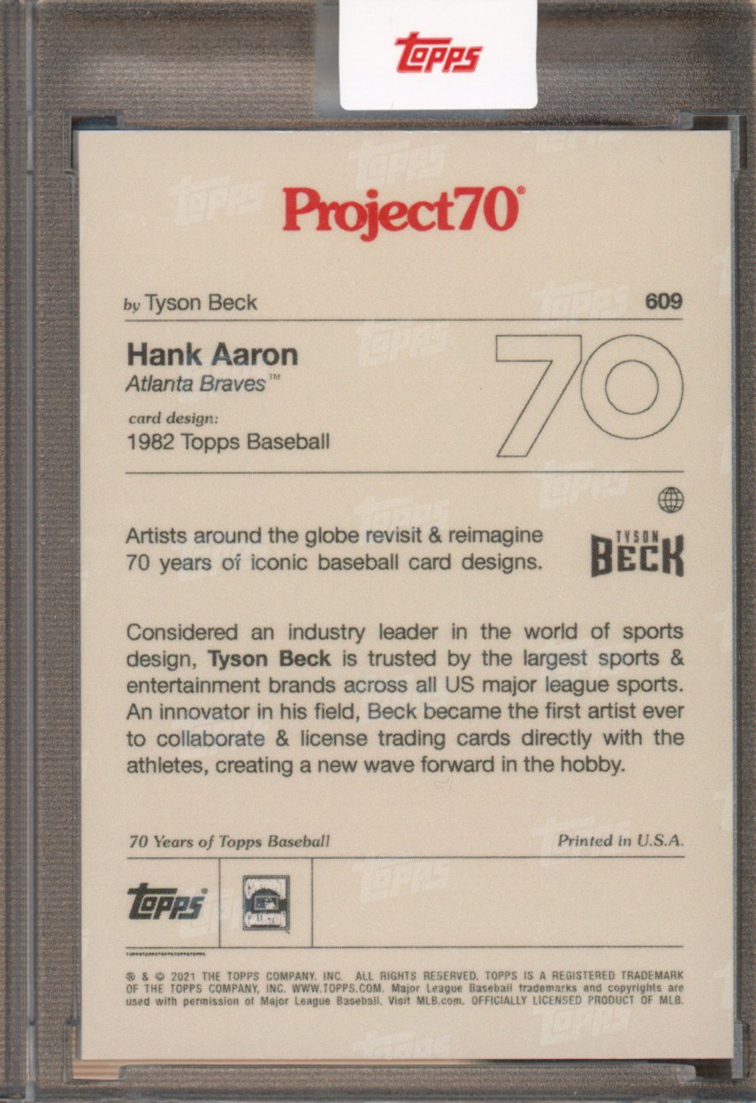 2021 Topps Project 70 Hank Aaron Tyson Beck 609