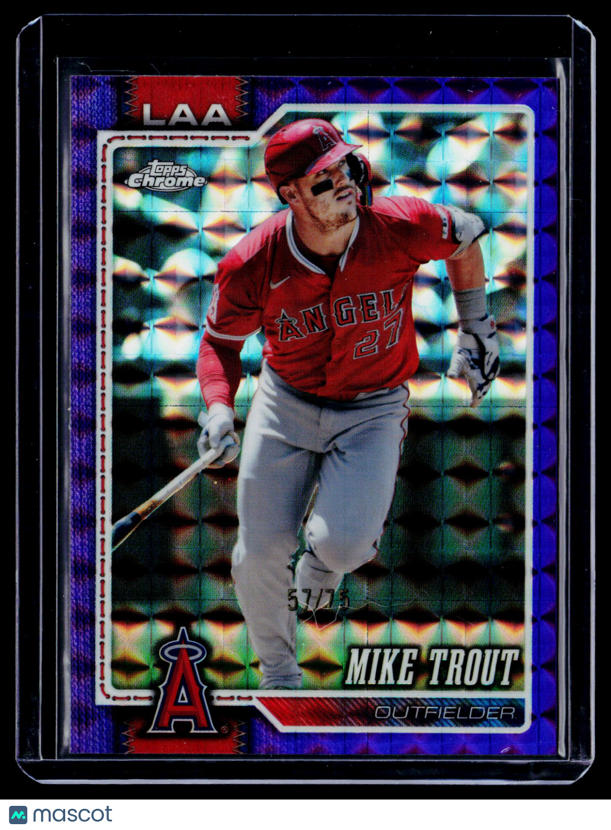 2026 Topps Chrome Mike Trout Purple Geometric 57/75