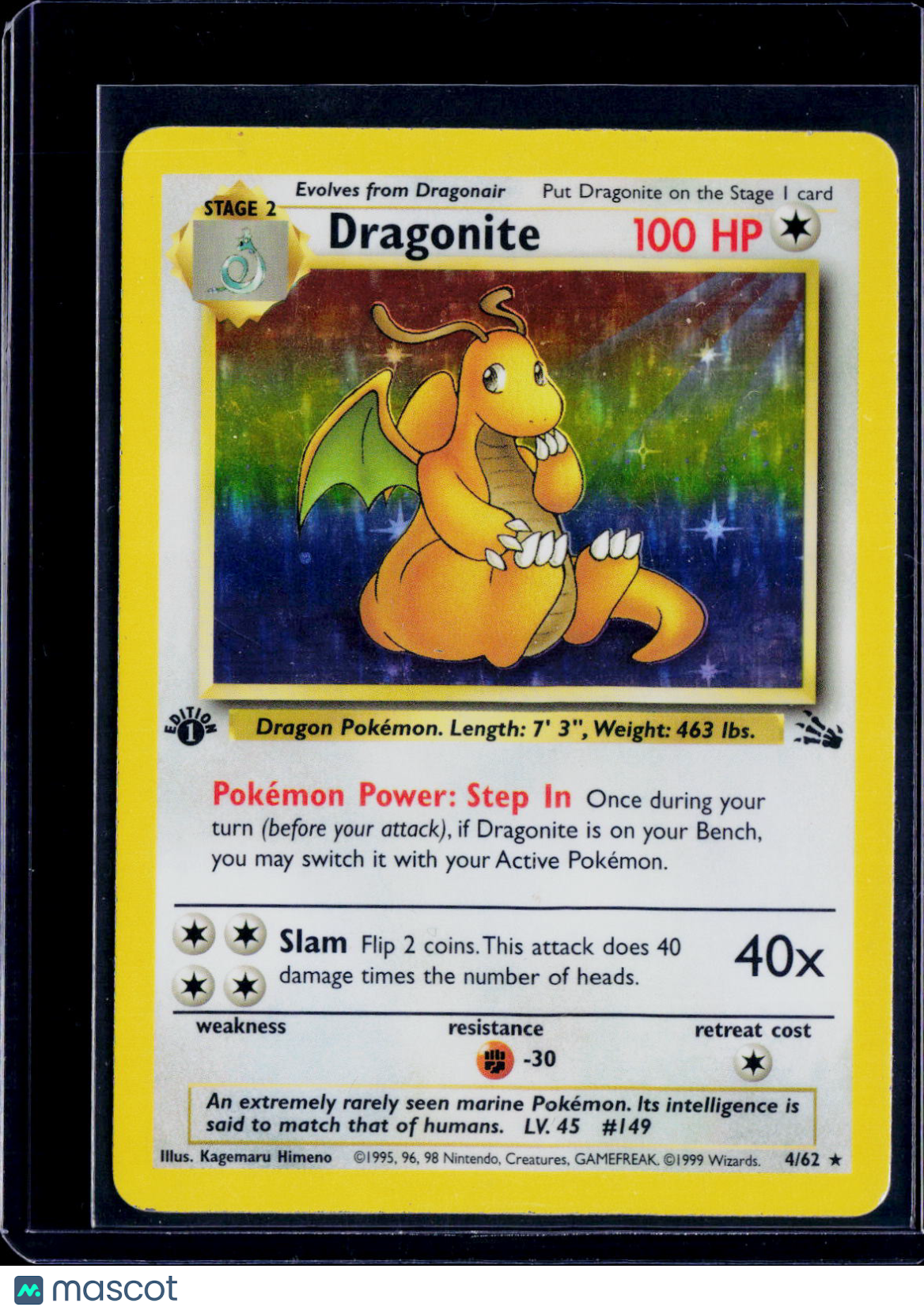 Dragonite 1st Edition Holo 4/62