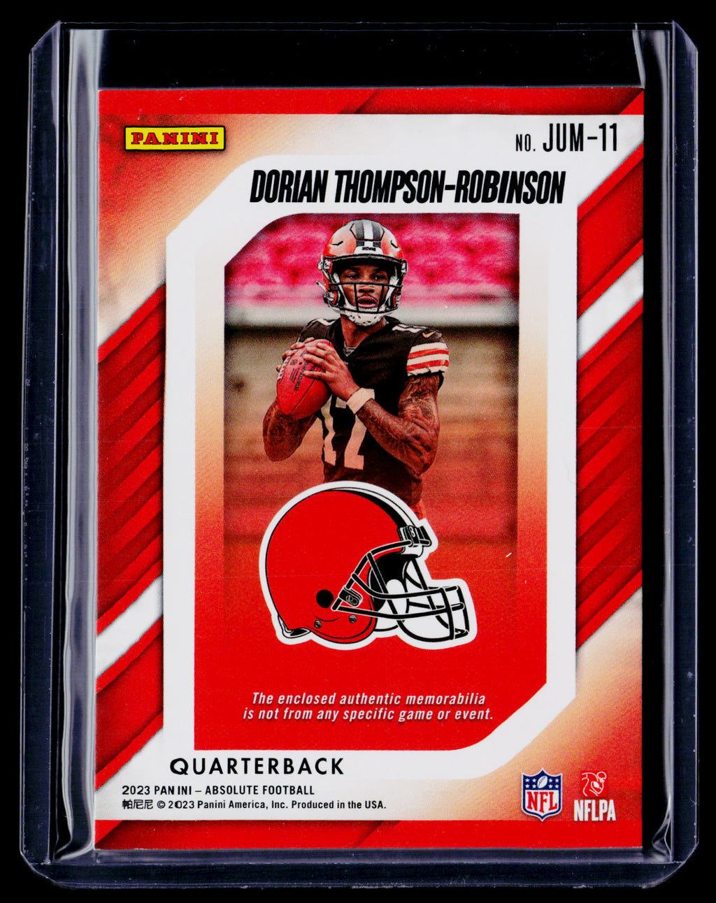 2023 Absolute Dorian Thompson Robinson Rookie Jumbo Patch 10/10 RC