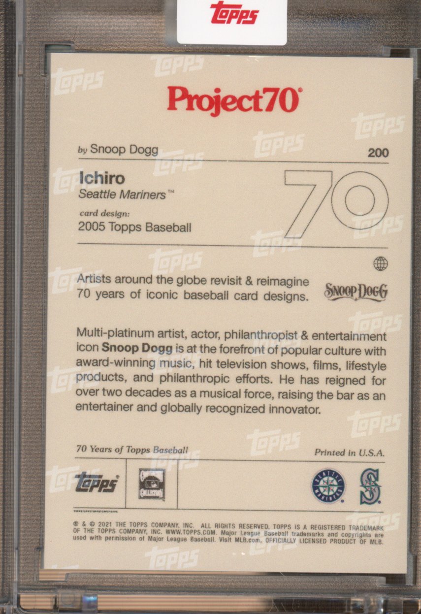 2021 Topps Project 70 Ichiro Suzuki Snoop Dogg 200