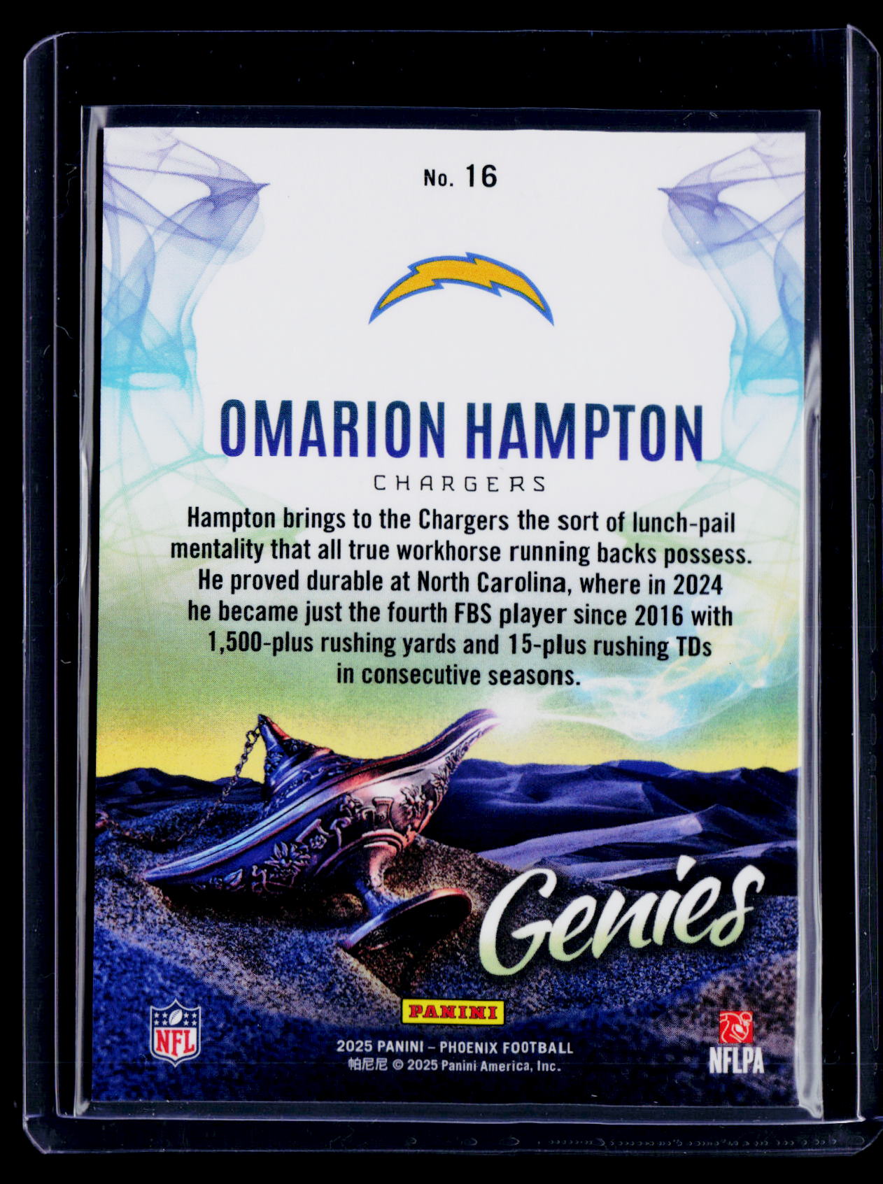 2025 Phoenix Omarion Hampton Rookie Genies Case Hit RC