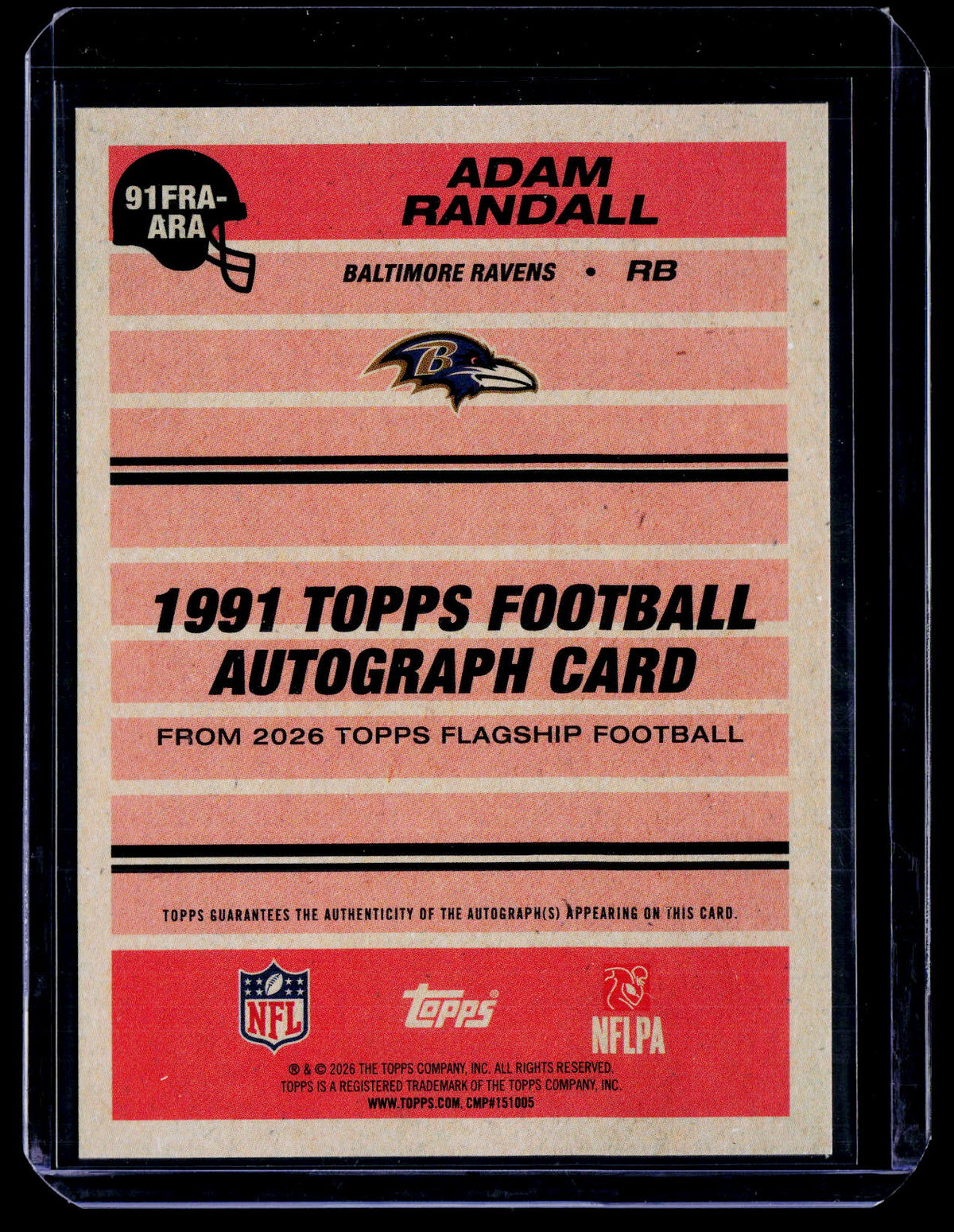 2026 Topps Flagship Adam Randall Rookie 1981 Auto RC