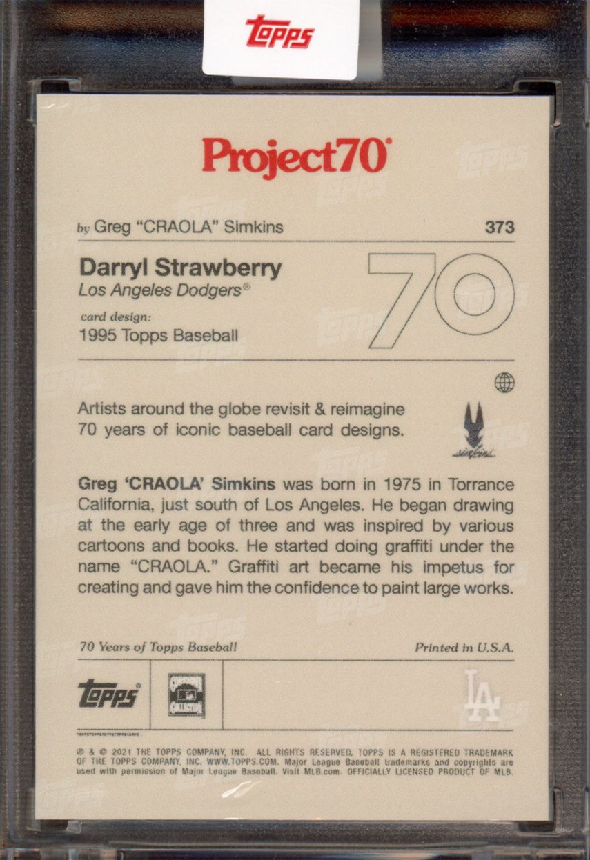2021 Topps Project 70 Darryl Strawberry Greg Simkins 373