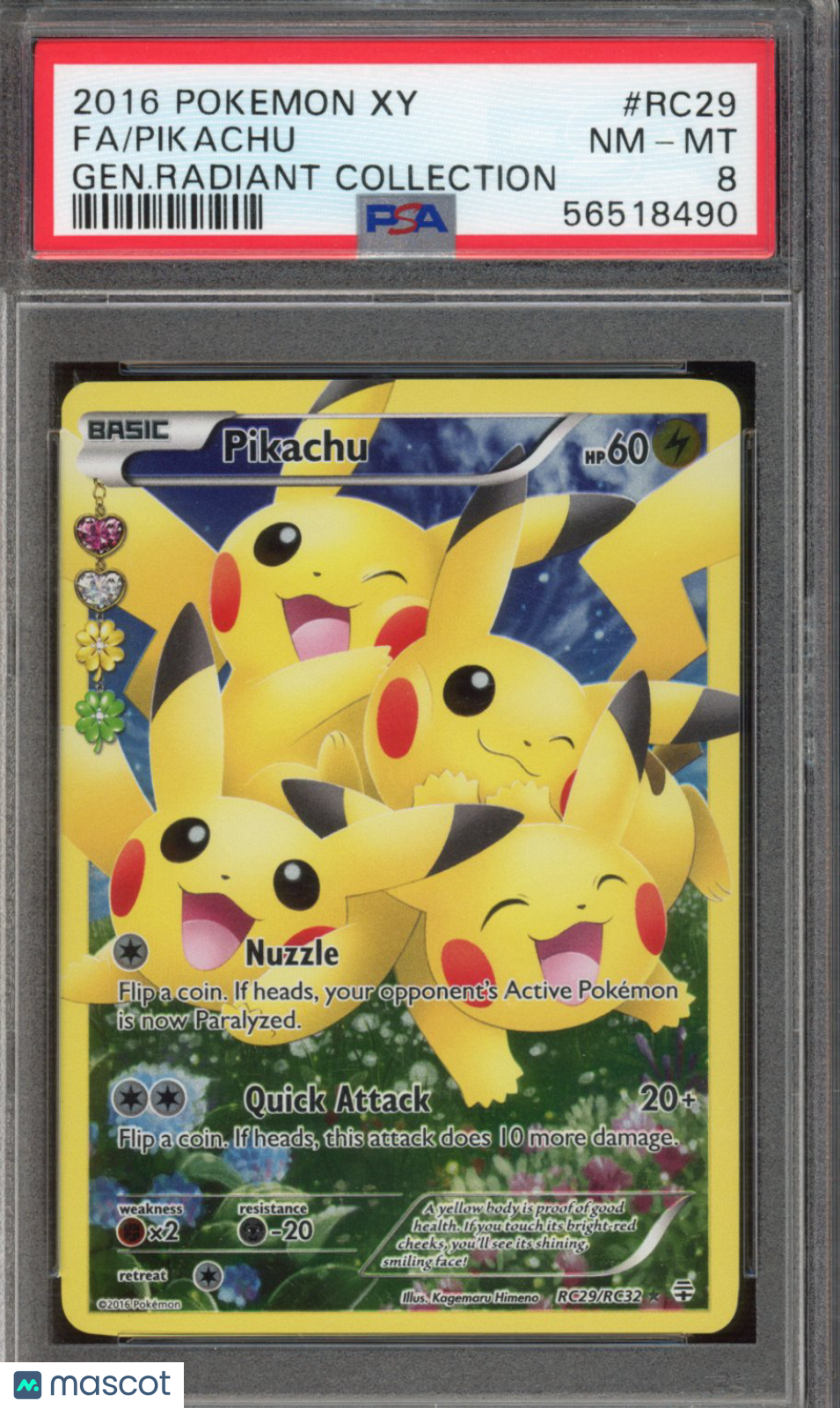 2016 Pokemon Xy Generations Radiant Collection Pikachu Gen.Radiant Collection Fa PSA 8 #RC29