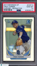 2014 Bowman Draft Picks Trea Turner Chrome Refractor PSA 10