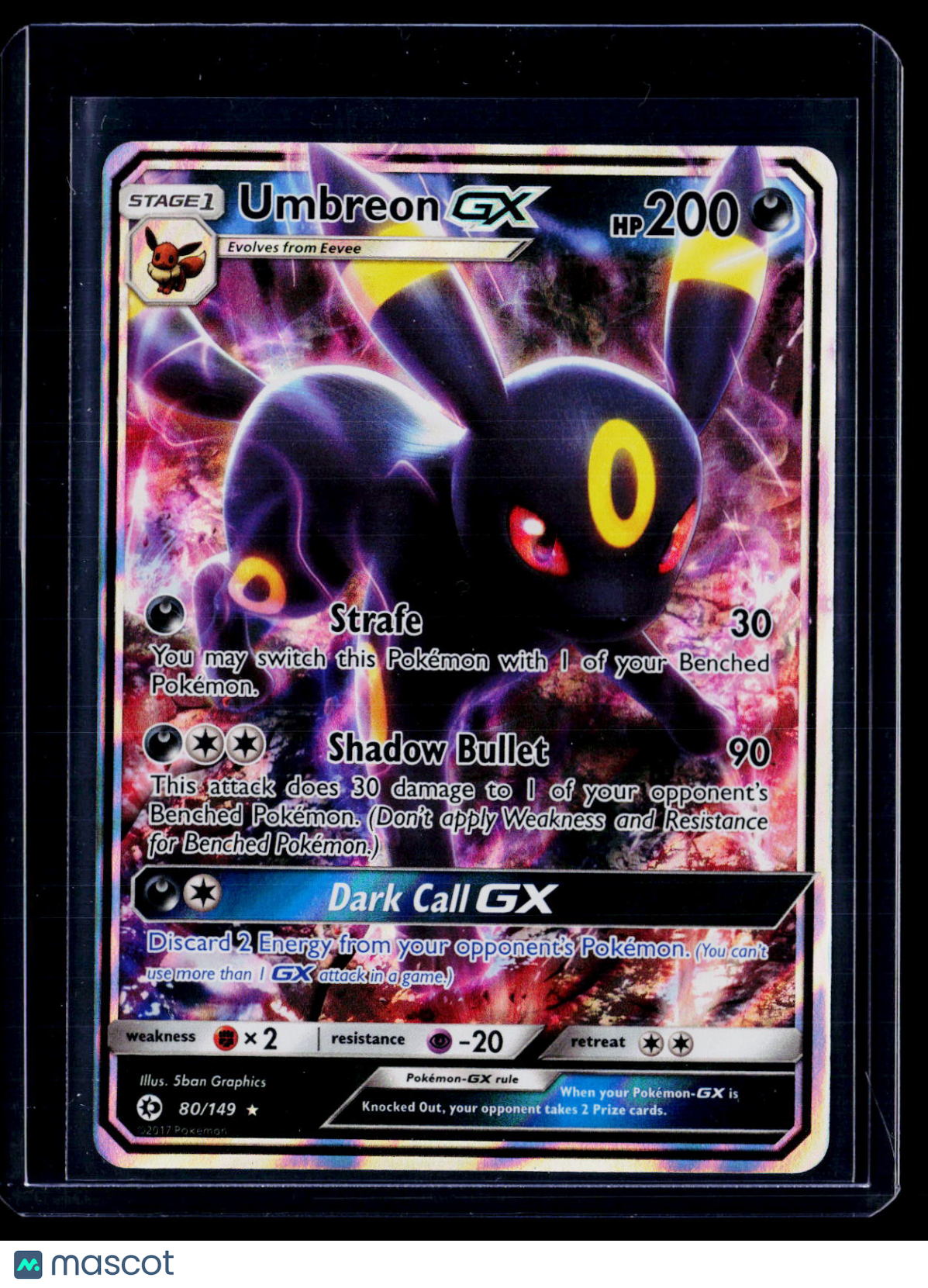 Pokemon Umbreon GX 80 149