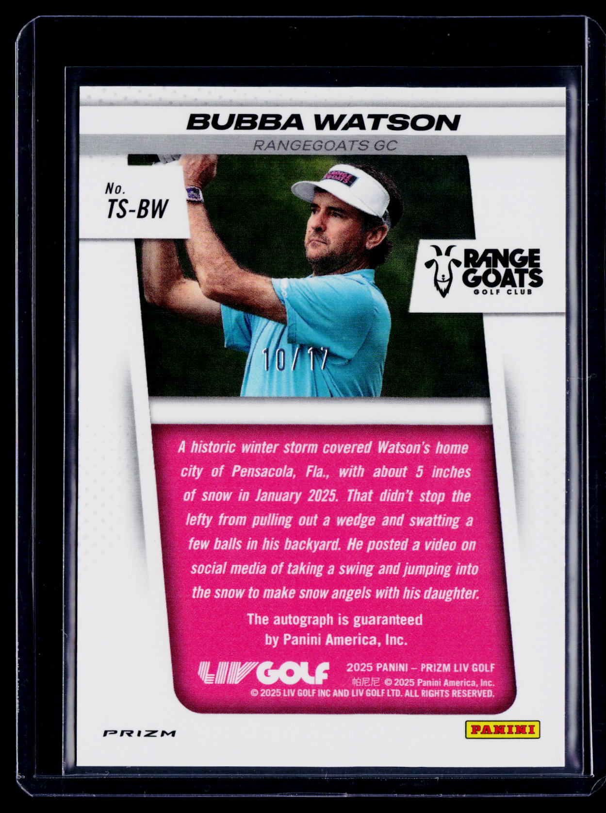 2025 Prizm LIV Bubba Watson Green Shimmer FOTL Auto 10/17