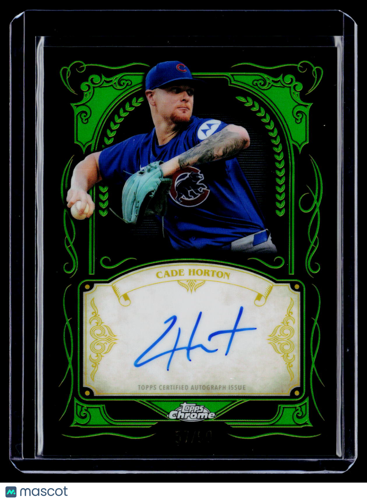 2026 Topps Chrome Cade Horton Green Refractor Ink Strokes Auto 57/99