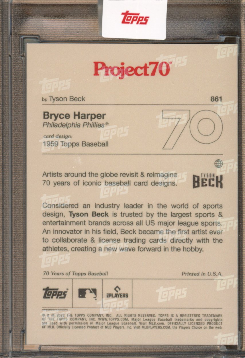 2021 Topps Project 70 Bryce Harper Tyson Beck 861