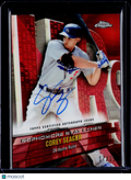 2017 Topps Chrome Corey Seager Sophomore Stat Lines Orange Auto 17/25