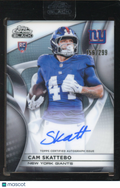 2025 Topps Chrome Black Cam Skattebo Rookie Refractor Auto 156/299 RC