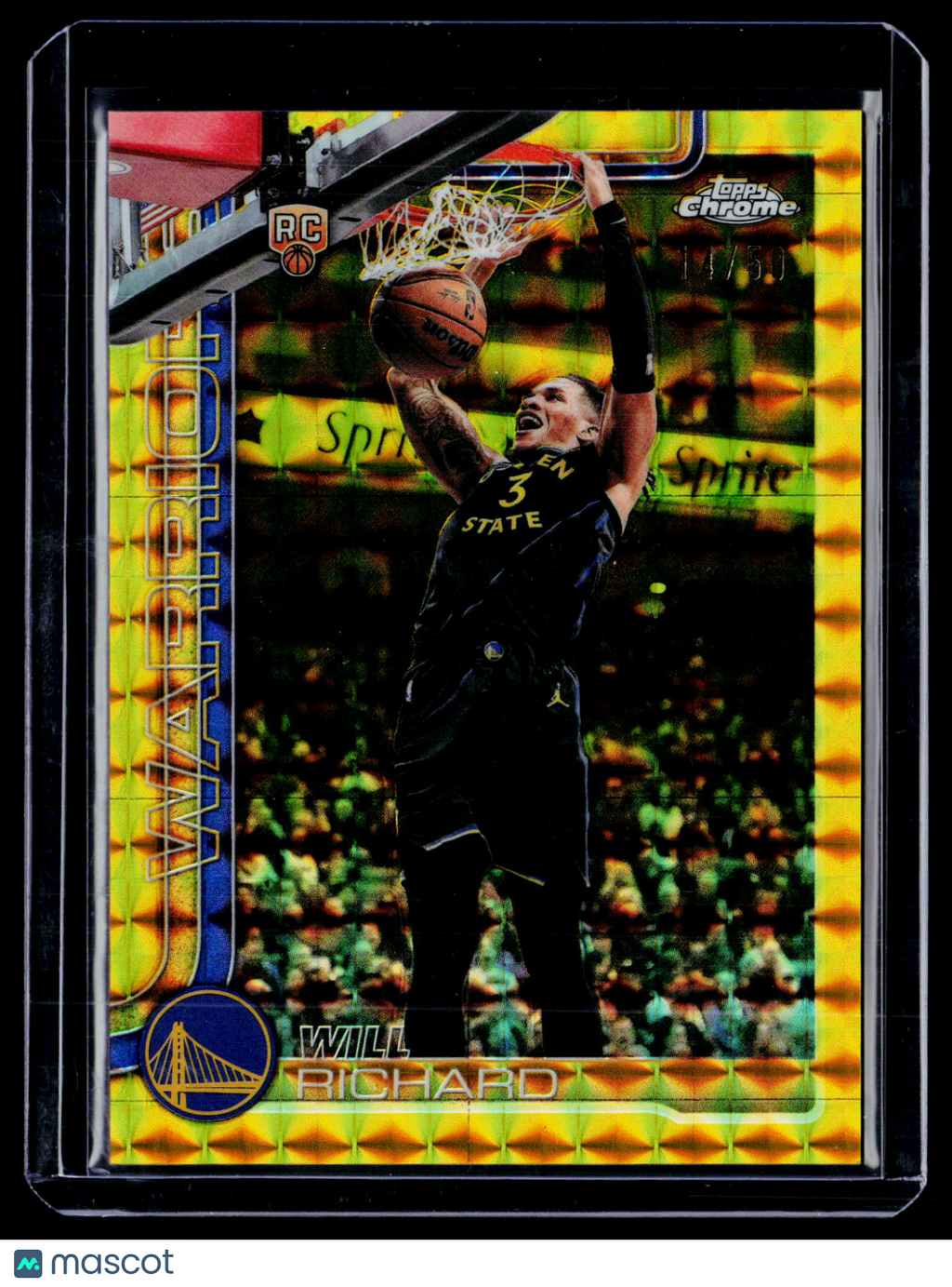 2025 Topps Chrome Update Will Richard Rookie Gold Geometric 14/50 RC