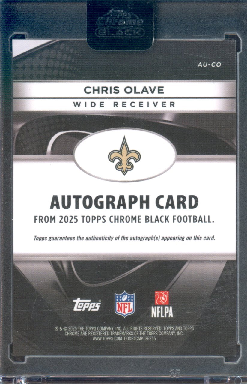 2025 Topps Chrome Black Chris Olave Auto
