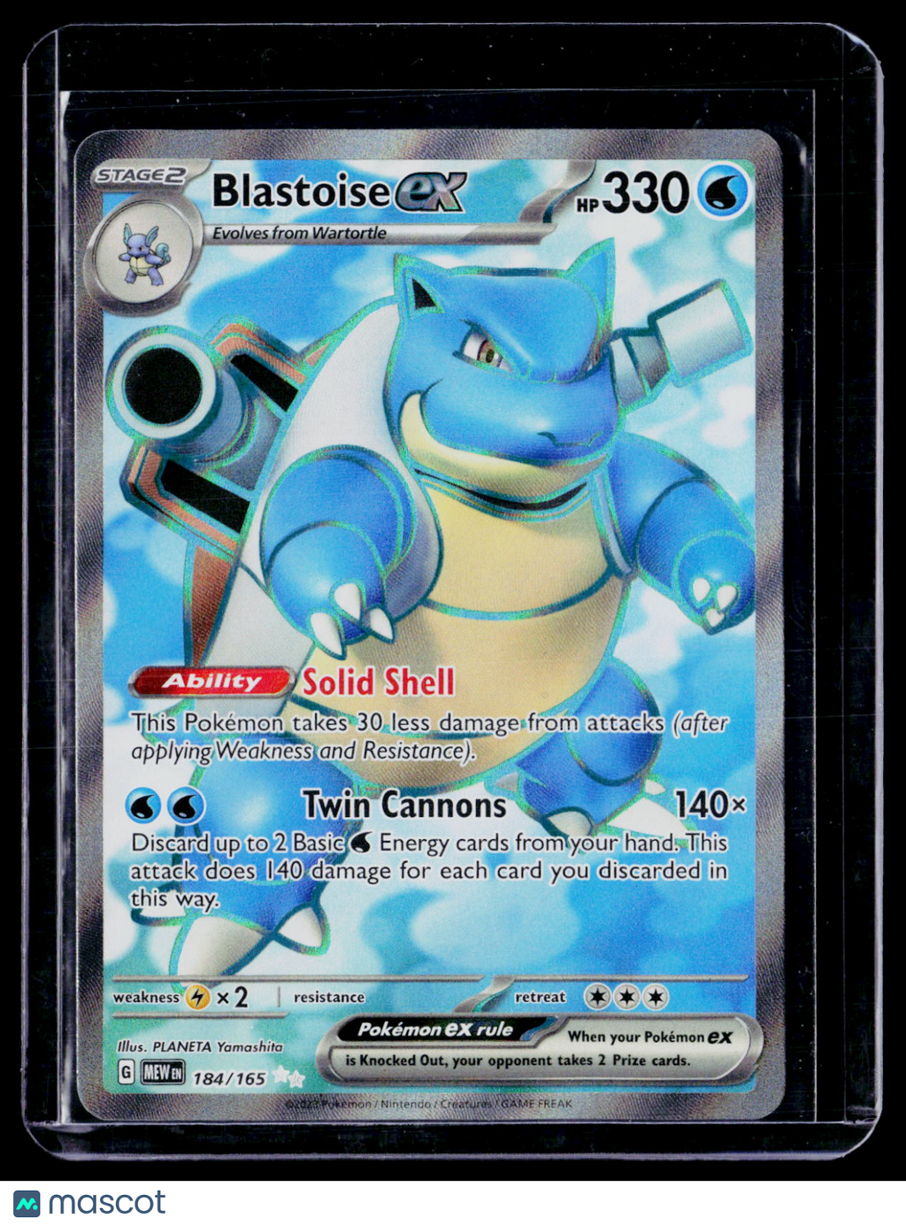 Pokemon Blastoise ex 184 165