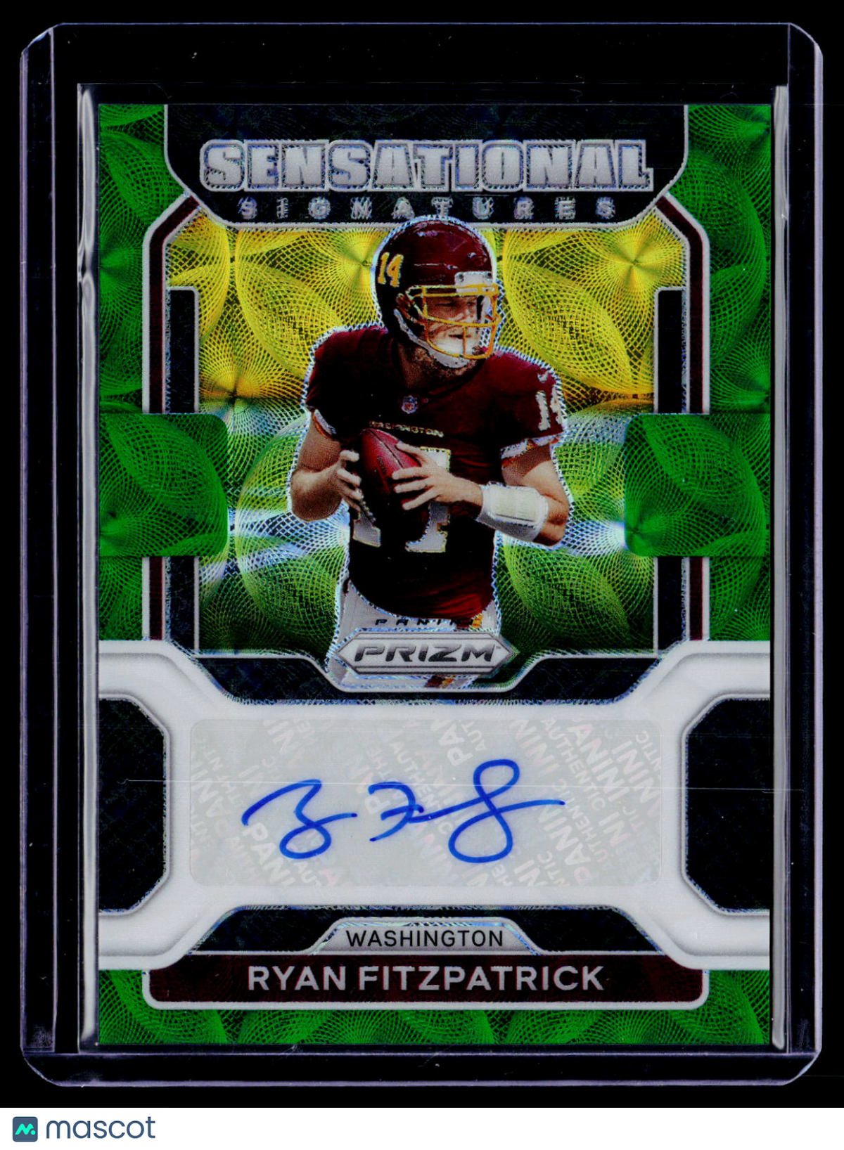 2021 Prizm Ryan Fitzpatrick Sensational Signatures Green Scope Auto 58/75