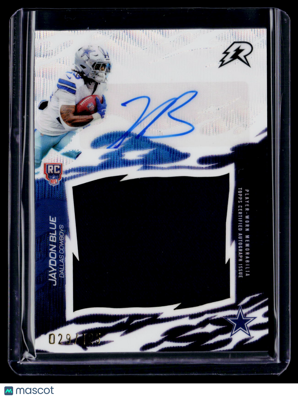 2025 Topps Resurgence Jaydon Blue Rookie Patch Auto White Surge 29/125 RPA RC