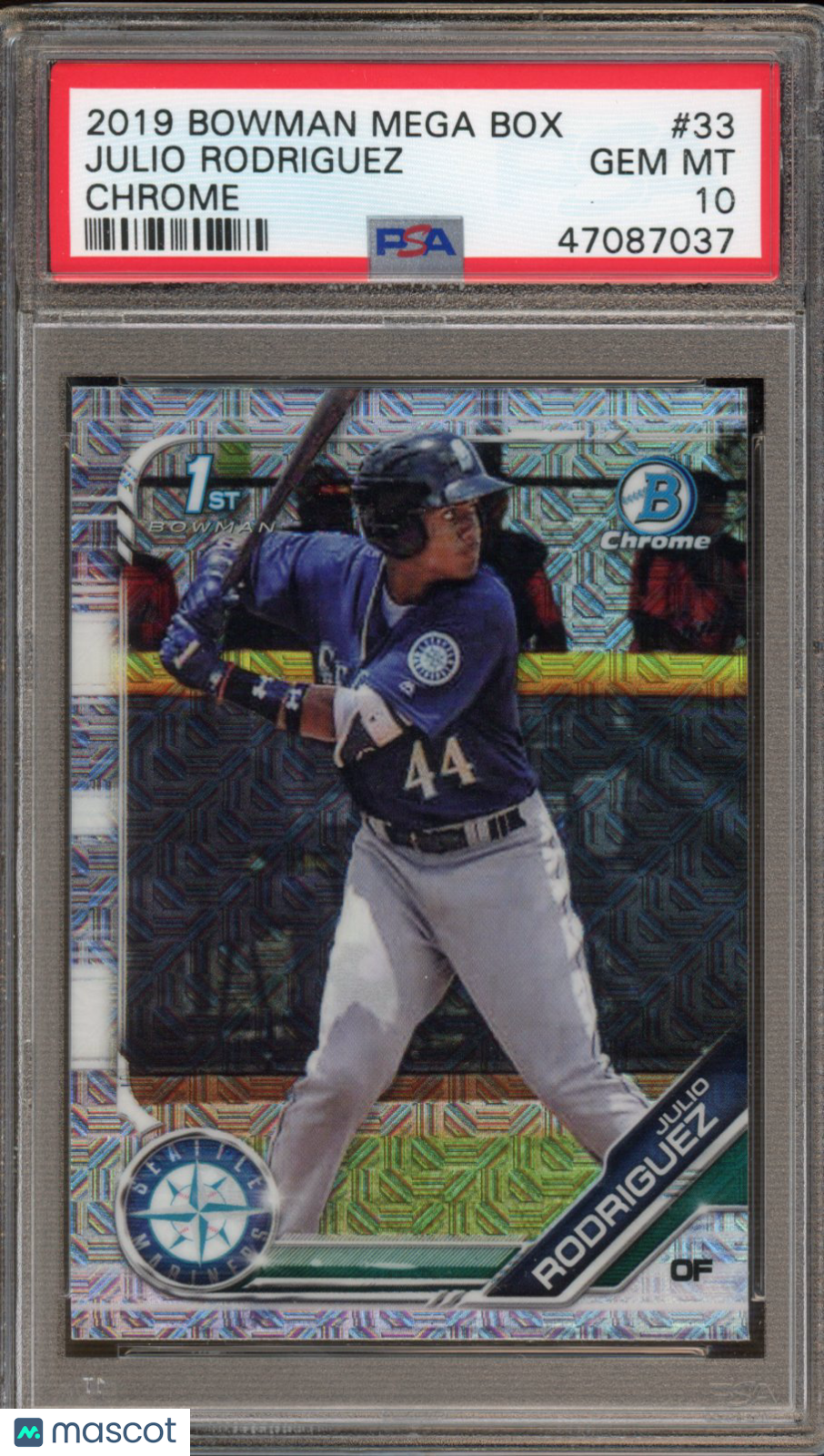 2019 Bowman Mega Box Julio Rodriguez Chrome PSA 10