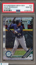 2019 Bowman Mega Box Julio Rodriguez Chrome PSA 10