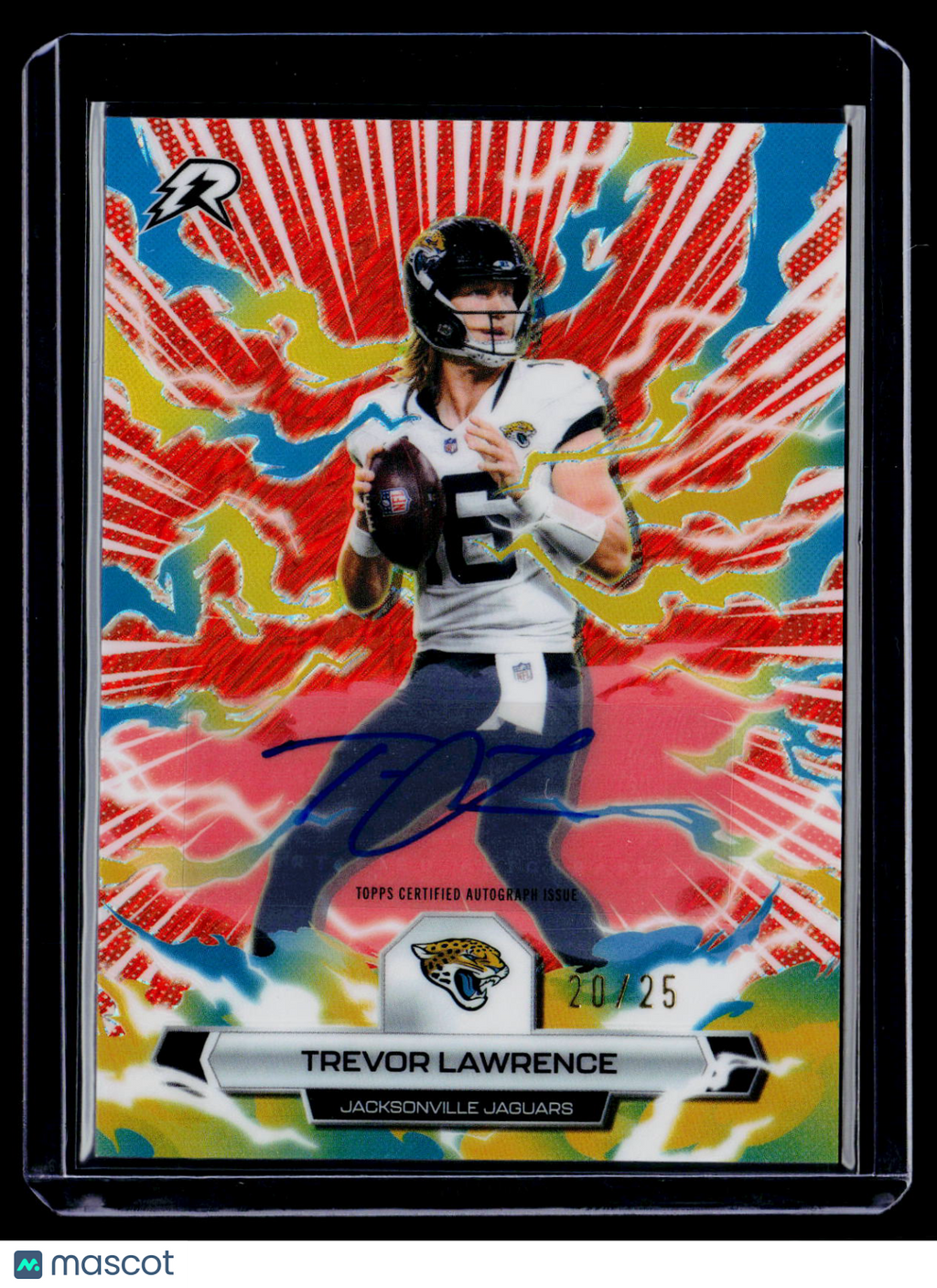 2025 Topps Resurgence Trevor Lawrence Orange Surge Auto 20/25