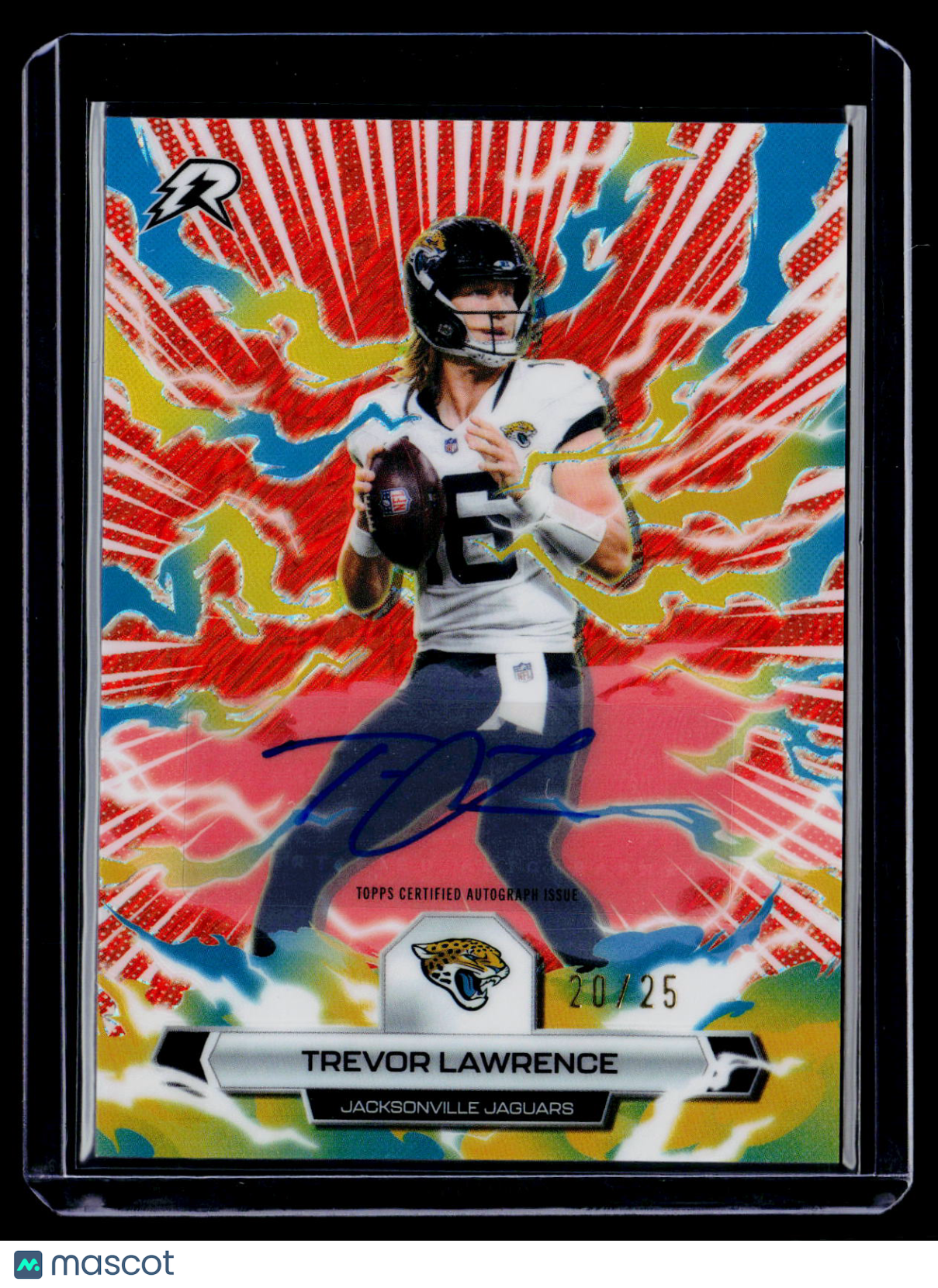 2025 Topps Resurgence Trevor Lawrence Orange Surge Auto 20/25