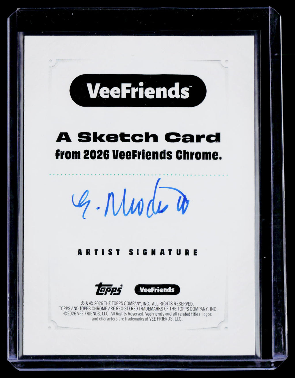 2026 Topps Chrome VeeFriends Macho Manta Ray Sketch 1/1