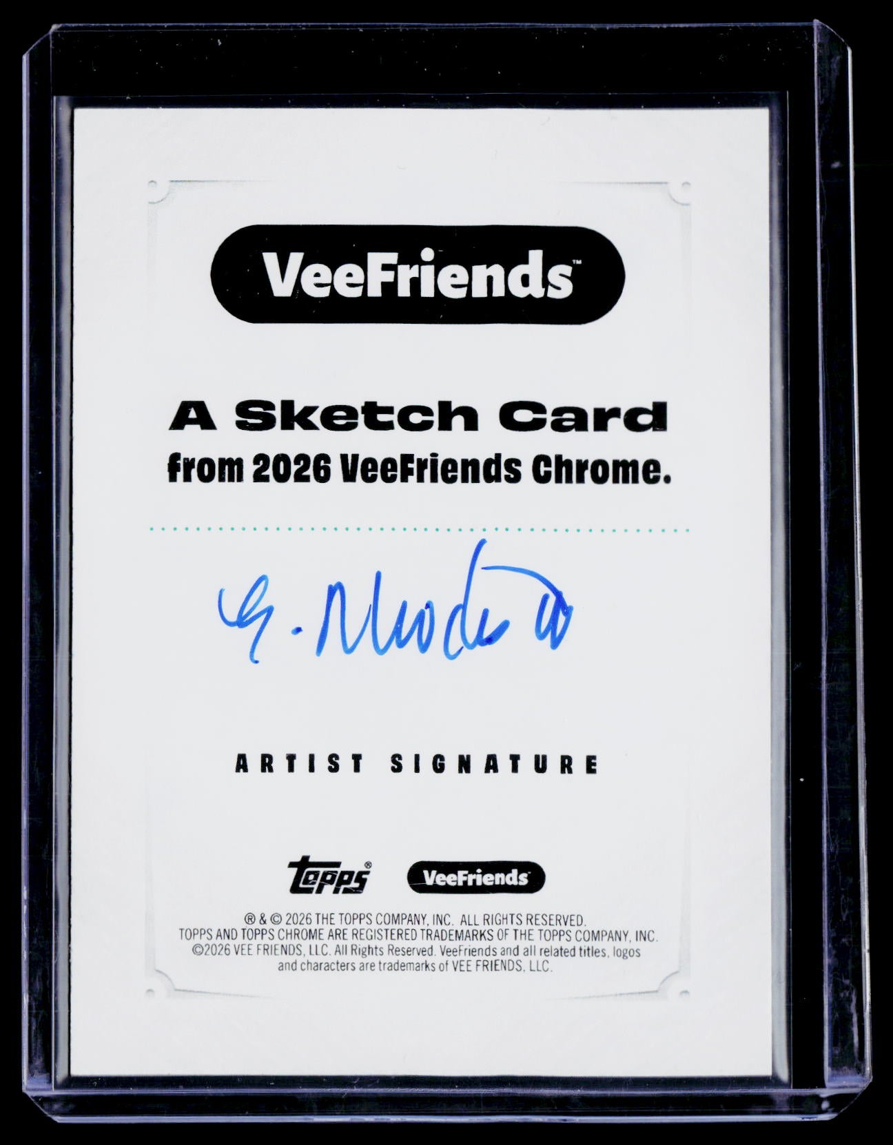 2026 Topps Chrome VeeFriends Macho Manta Ray Sketch 1/1