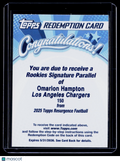 2025 Topps Resurgence Omarion Hampton Rookie Signature Parallel Auto REDEMPTION