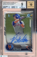 2016 Bowman chrome Draft Pete Alonso Auto BGS 9