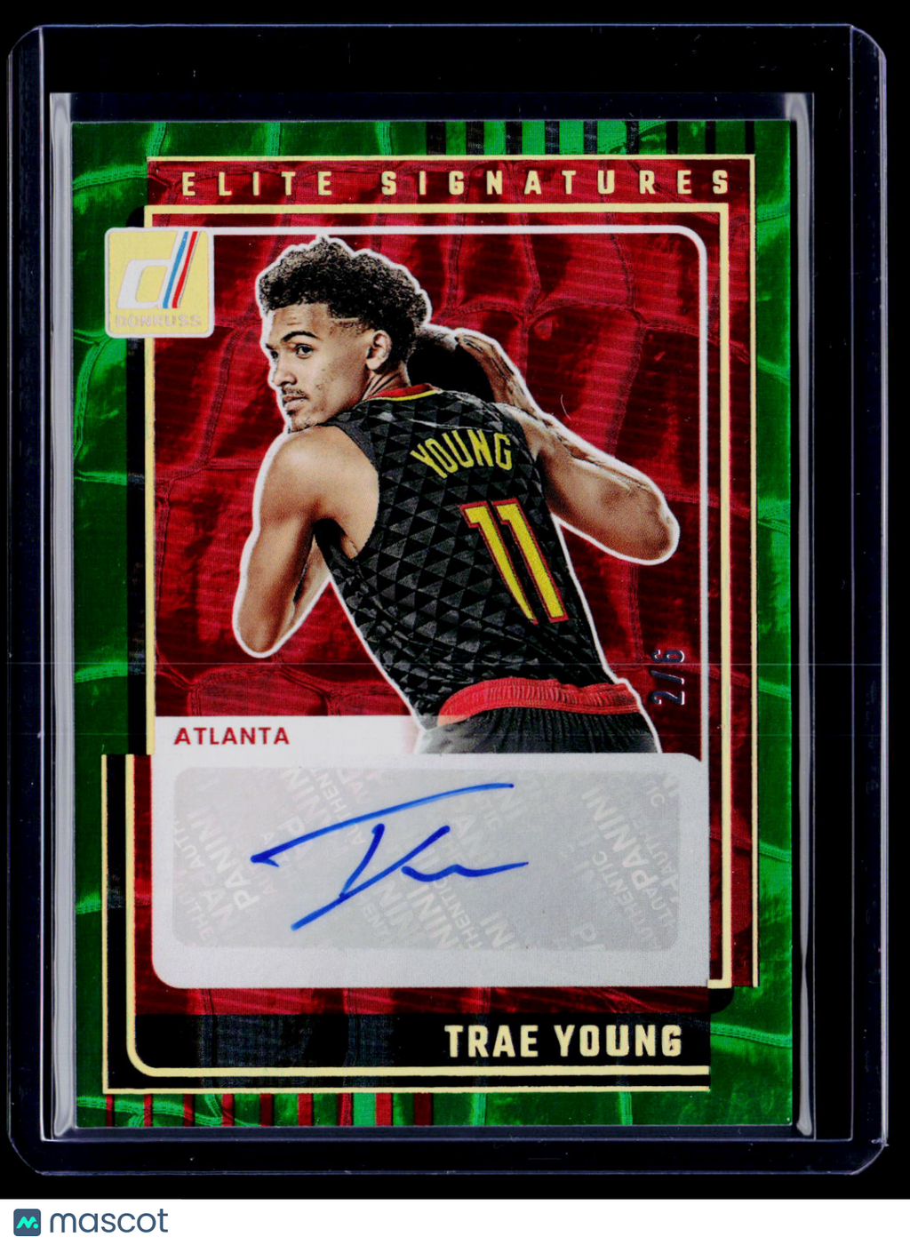 2025-26 Donruss Trae Young Green FOTL Auto 2/6