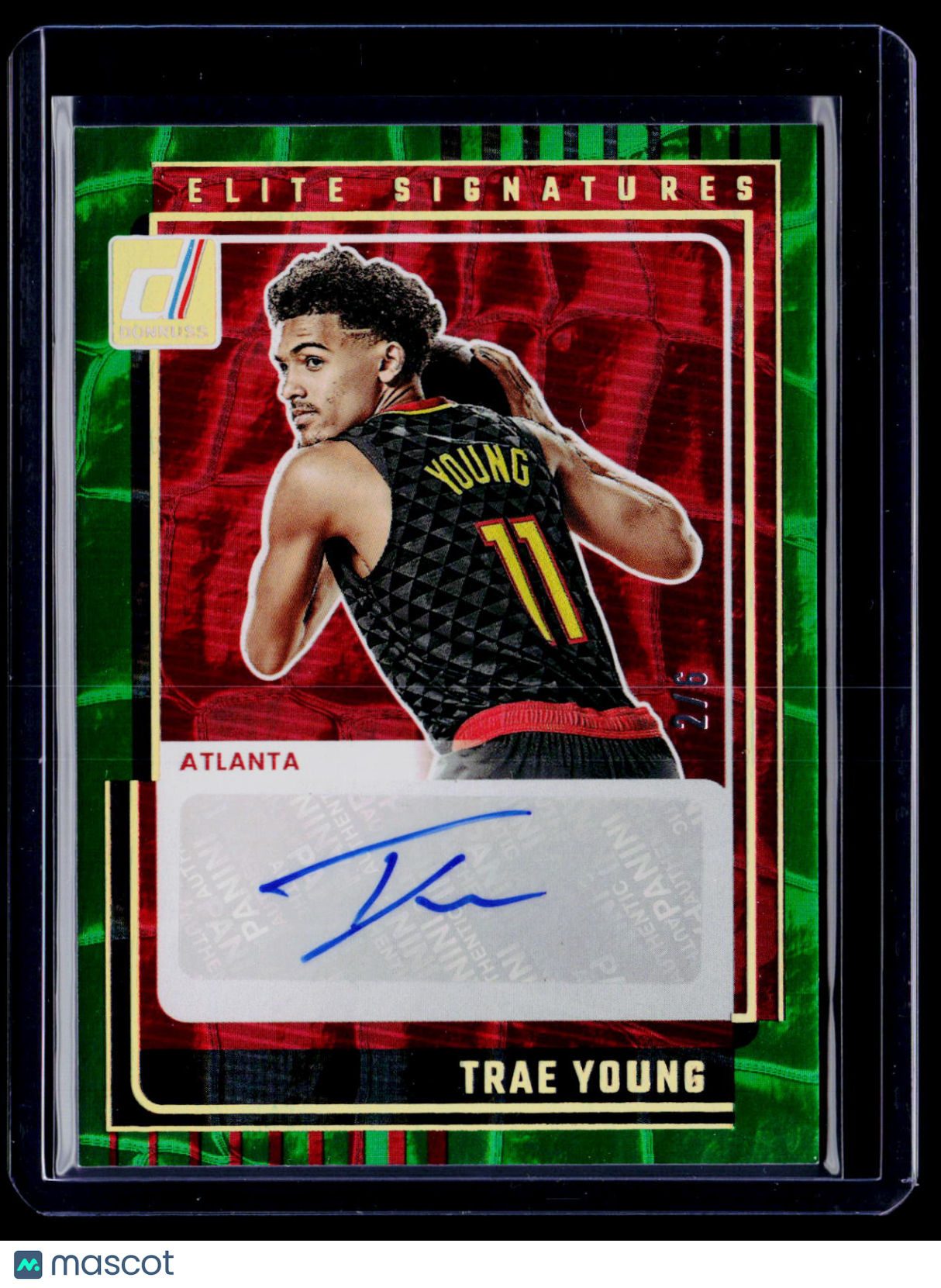 2025-26 Donruss Trae Young Green FOTL Auto 2/6