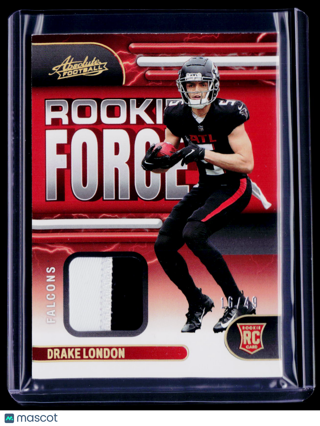 2022 Absolute Drake London Rookie Force Patch 16/49 RC