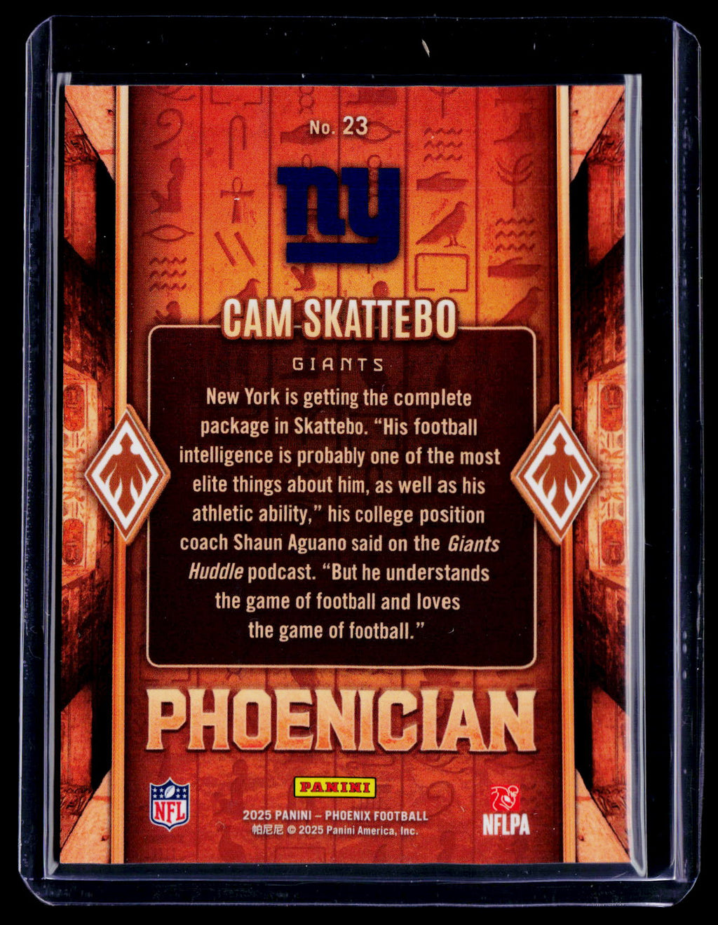 2025 Phoenix Cam Skattebo Rookie Phoenician Case Hit RC
