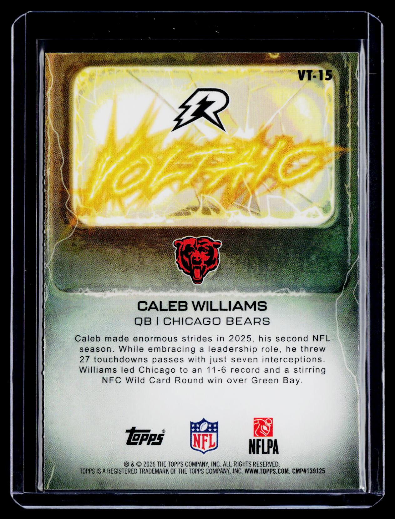 2025 Topps Resurgence Caleb Williams Bronze Surge Voltaic 346/350