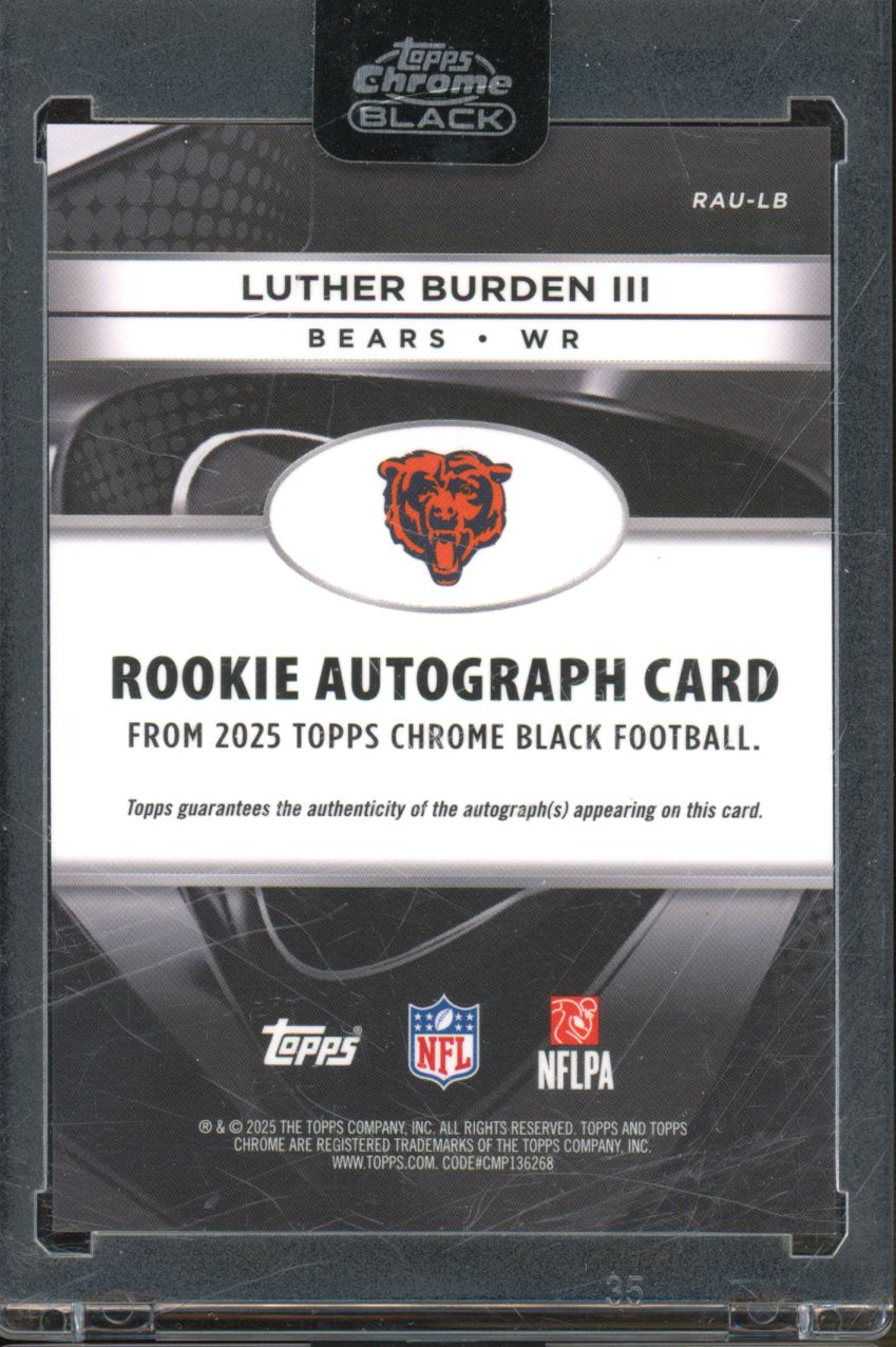 2025 Topps Chrome Black Luther Burden Rookie Auto RC