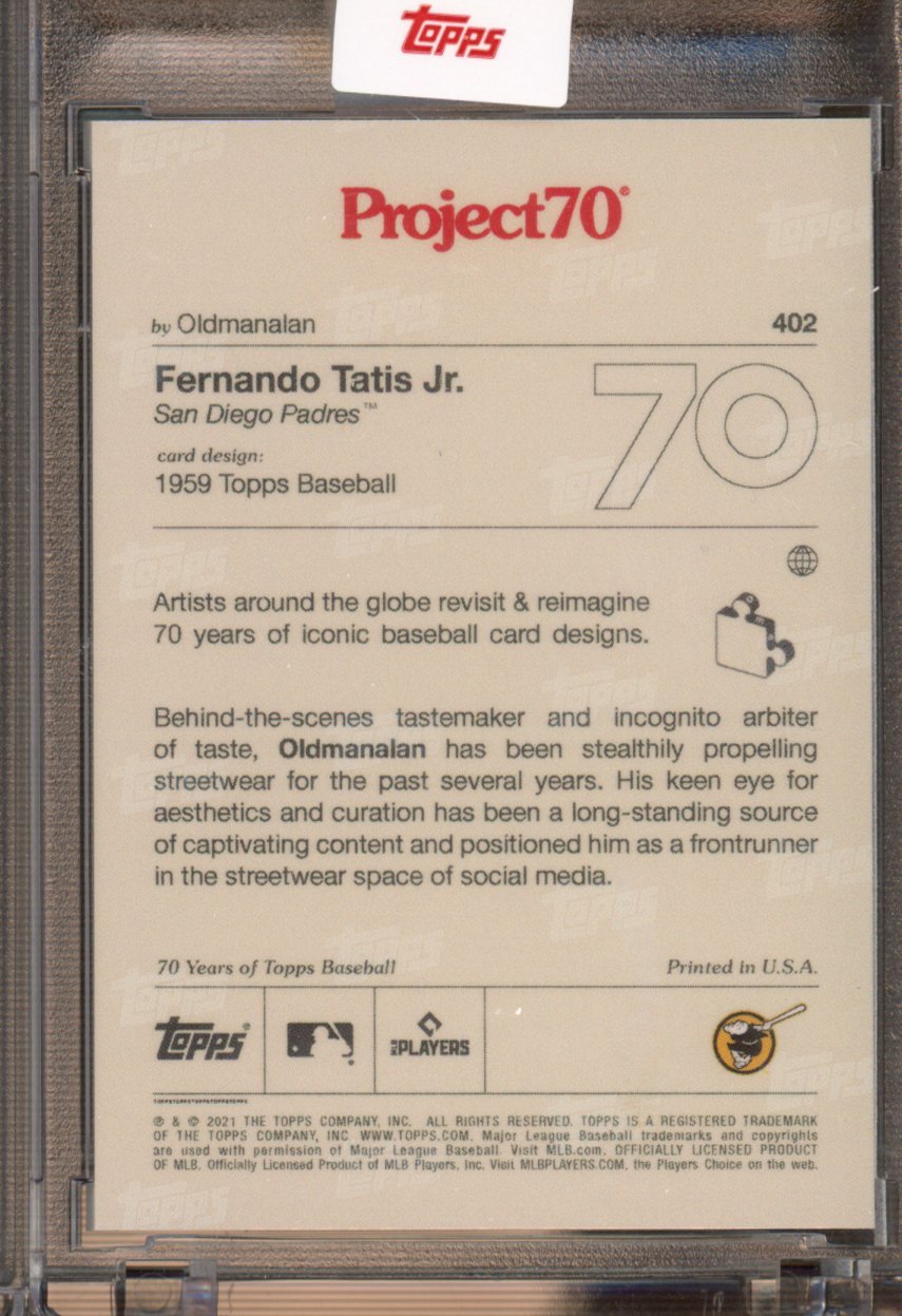 2021 Topps Project 70 Fernando Tatis Jr. Oldmanalan 402