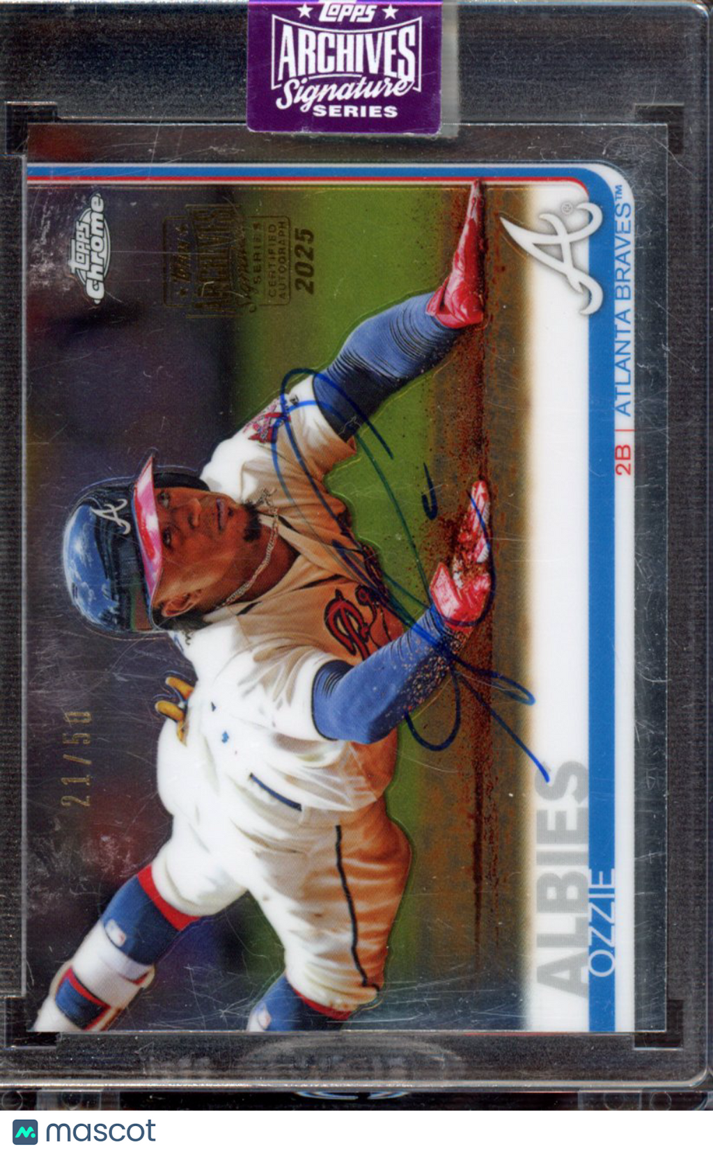 2025 Topps Archives Signatures Ozzie Albies Auto 21/50