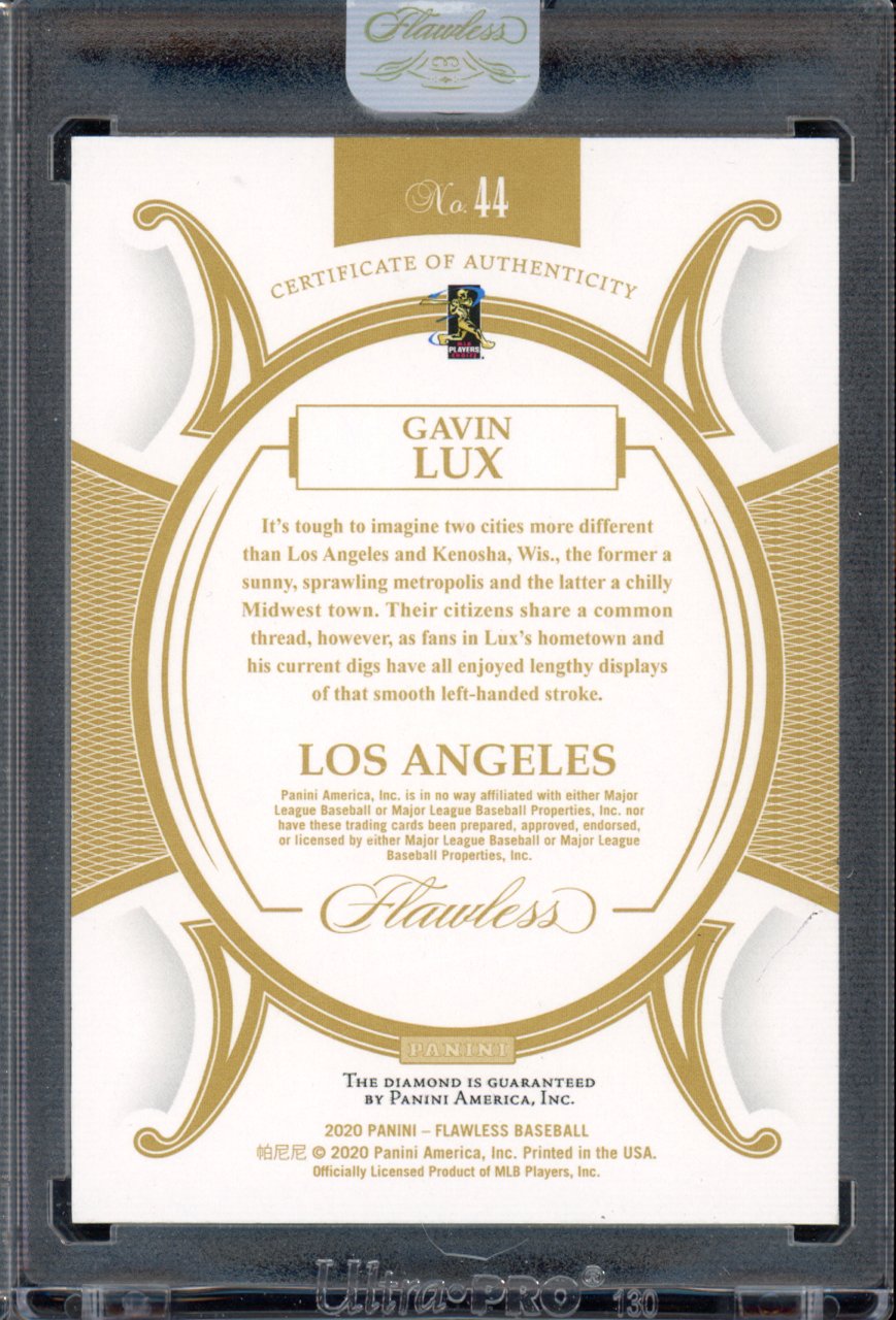 2020 Flawless Gavin Lux Rookie Diamond 1/1 RC