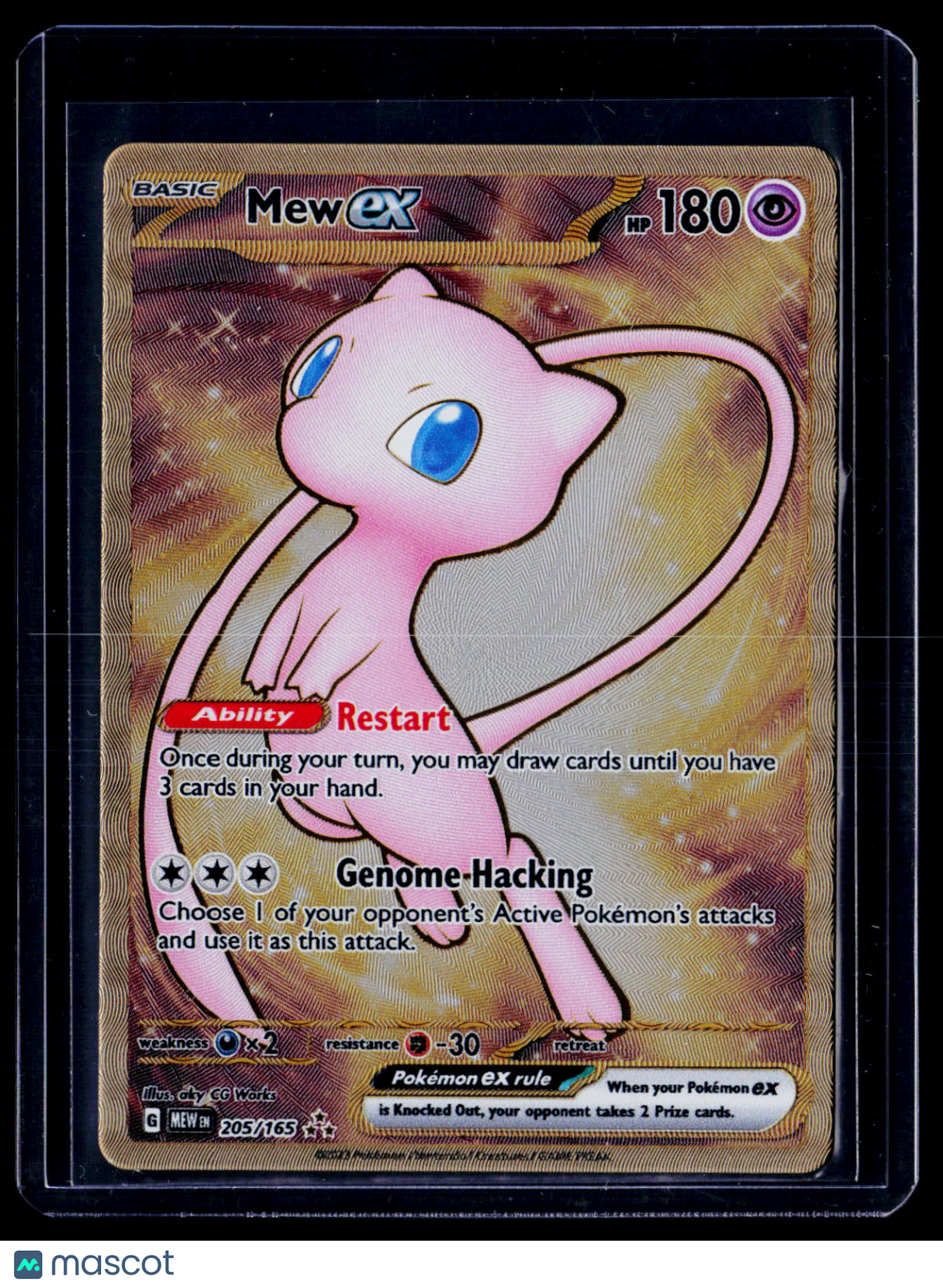 Pokemon Mew ex 205 165 Metal Card